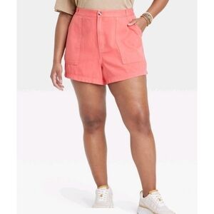 Universal Thread Dark Coral Utility Shorts